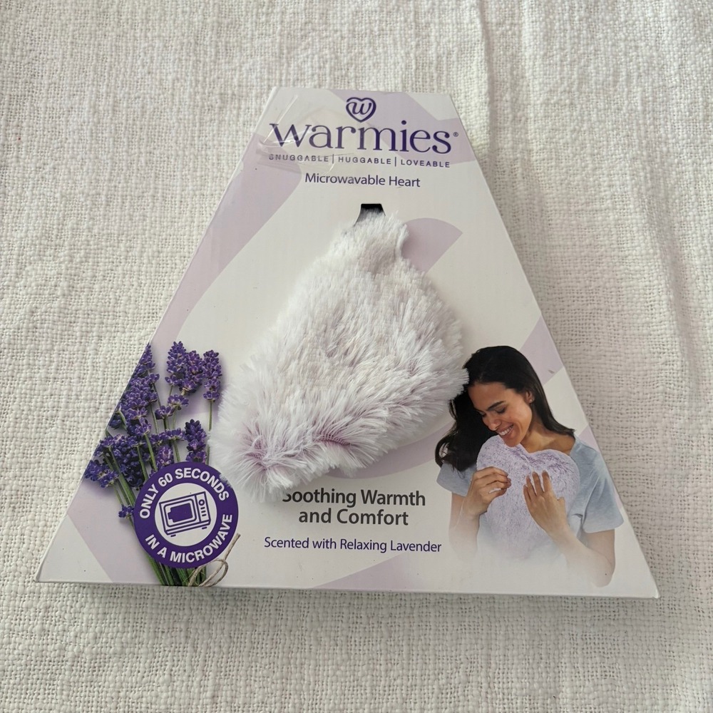 Warmies Microwavable Heart Shape Pillow Lavender Scent NEW Gift